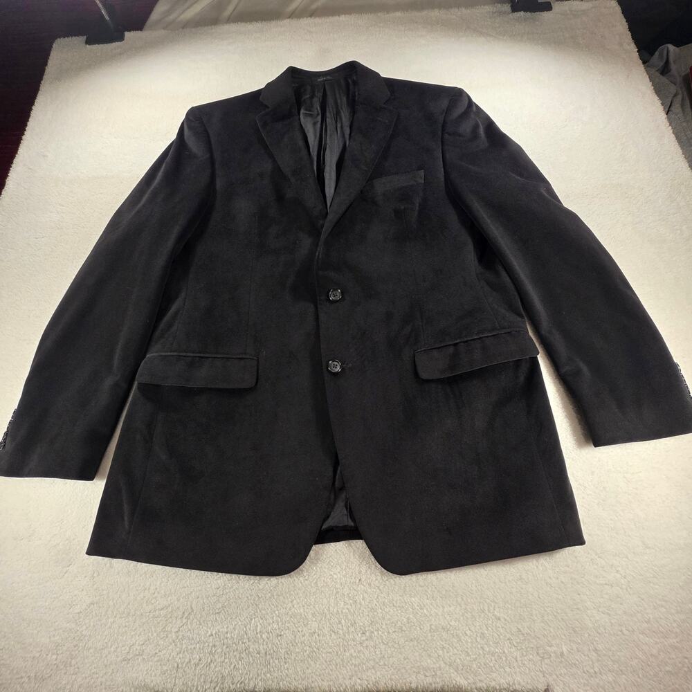 Calvin Klein Men's Black Velvet Sport Coat Blazer 42L